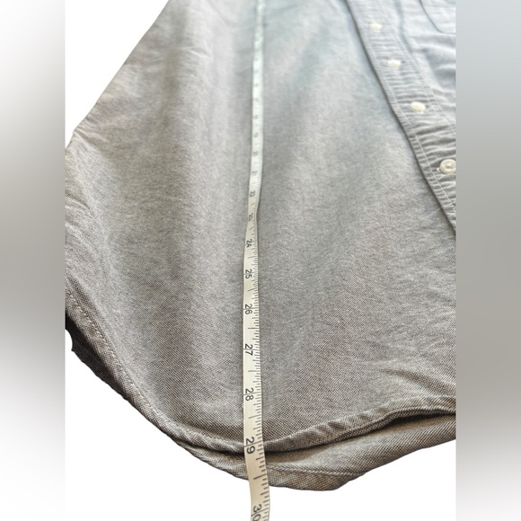 Uniqlo Men’s Oxford Slim Fit Button-Down Shirt Gray Cotton Size M Classic - Picture 4 of 11